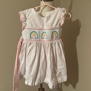 Toddler Smocked Rainbow Dress